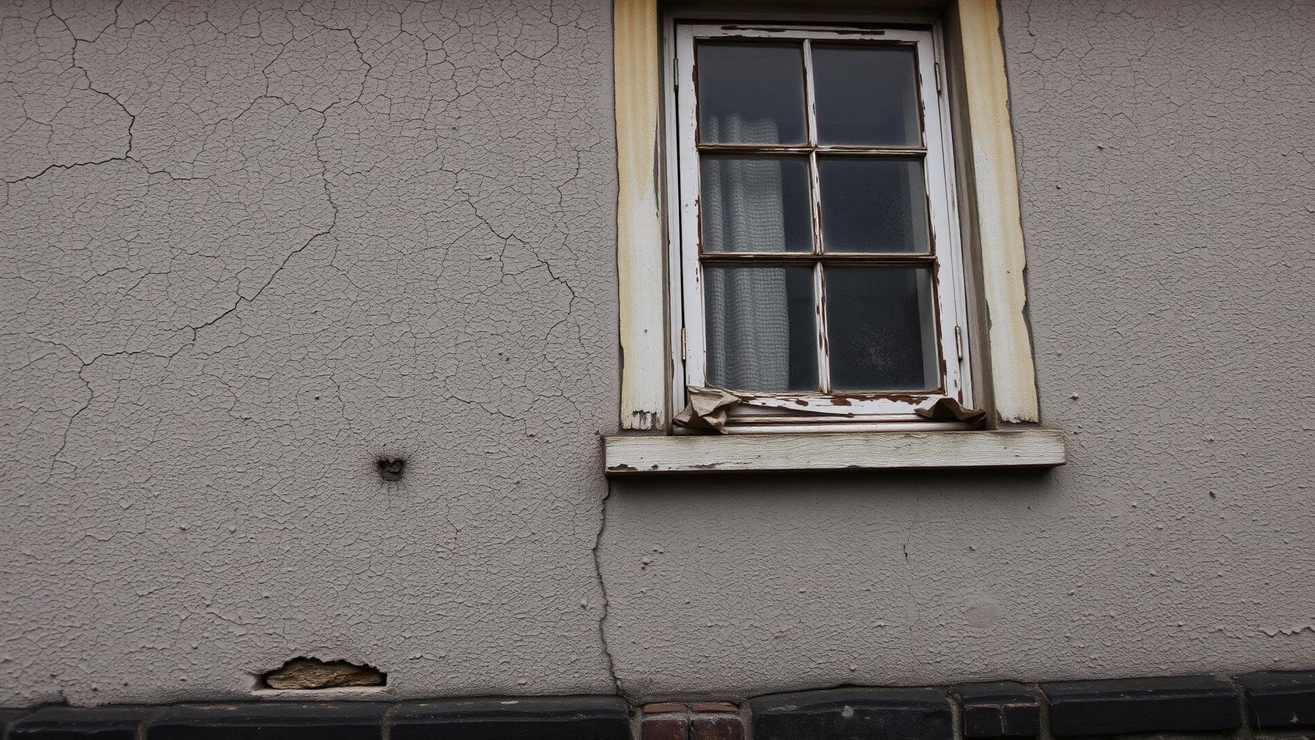 Fassade saniert und gestrichen – vorher